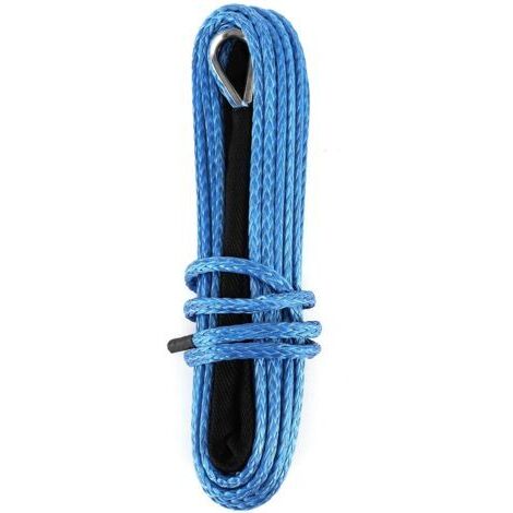 BUNTHAUS Câble de Treuil 15m & Sangle de Remorquage de Récupération - Nylon 7700lbs - Pour SUV/ATV/UTV - Bleu pour coffre