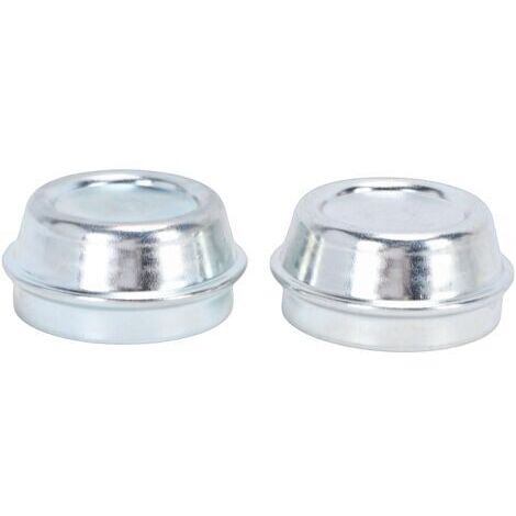 BUNTHAUS Capuchon anti-poussière de moyeu de remorque de 48mm, 2 pièces, couvercle de graisse de roue en acier galvanisé de remplacement pour Alko