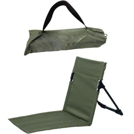 BUNTHAUS Chaise de Support Dorsal pour la Plage, Siège de Plage Pliable, Portable Durable pour la Randonnée, Le Camping, la Plage, Vert