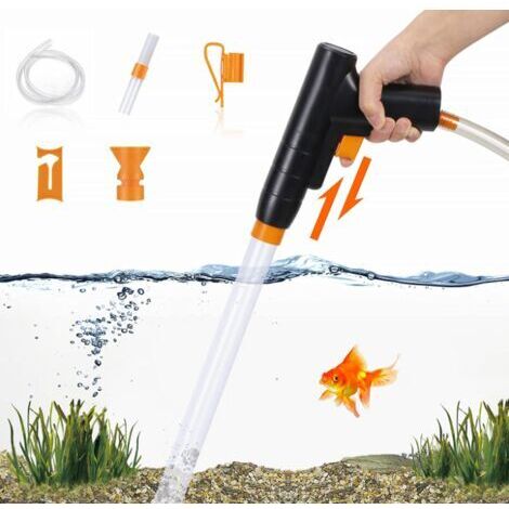 BUNTHAUS changeur d'eau pour aquarium，Aspirateur de Boues d'Aquarium, 3 in 1Nettoyeur de Sol d'Aquarium Kit de Nettoyage de Gravier d'Aquarium pour Le Changement d'eau et Le Nettoyage du Gravier du Fi