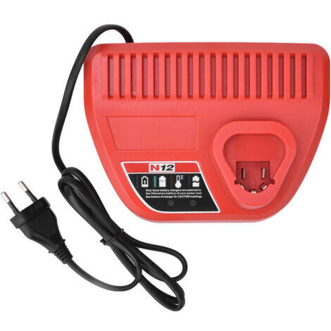 BUNTHAUS Chargeur de batterie au lithium 10,8 V/12 V pour M12 N12 48-11-2401 48-11-2402EU, prise 220 V