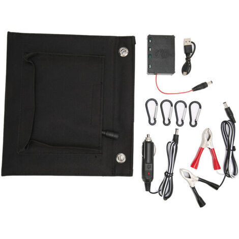 BUNTHAUS Chargeur solaire portable étanche 25 W 18 V avec panneau pliable pour véhicules électriques et téléphones portables, idéal pour le camping et la randonnée