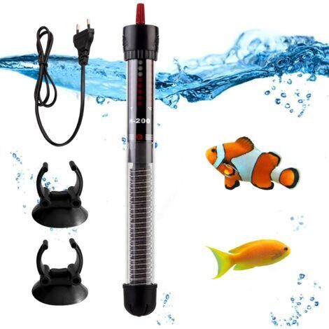 BUNTHAUS Chauffage d'Aquarium 300W  Thermostat réglable, Mini Chauffe Aquarium, Réglable Réchauffeur, D'Aquarium Tige Chauffante pour Réservoirs À Poissons Et Aquarium avec 2 Sections De Housse De Pro