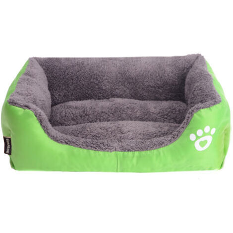 BUNTHAUS Chenil pour animaux de compagnie pour toutes les saisons vert S, chenil carré, tapis Teddy Pomeranian, chenil pour animaux de compagnie en coton pp