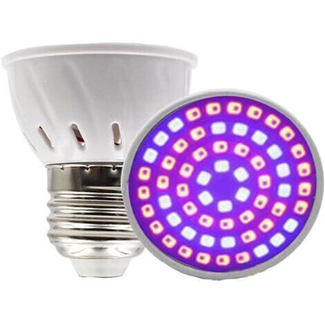 BUNTHAUS Chesoon 4pcs Élèvent la Lumière LED Ampoule 60LEDs 110V 4W 200 Lumens Ampoule de Croissance des Plantes pour Les Semis D'intérieur Légumes Fleurs Biologiques