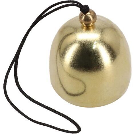 BUNTHAUS Cloche en métal (corde noire), sonnette de bateau, carillon éolien avec pendentif antivol adapté à la décoration de voiture, d'arbre de Noël de jardin de maison
