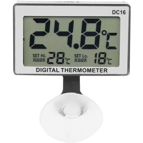 BUNTHAUS Conception à ventouse 0 ℃-37 ℃/32 ℉-99 ℉ Thermomètre pour aquarium, température de mesure de l'eau pour
