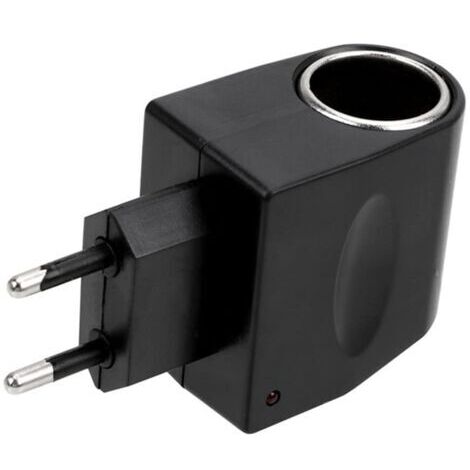 BUNTHAUS Convertisseur de tension 220V AC à 12V DC – Adaptateur allume-cigare 48W – Pour réfrigérateur et appareils 12V – Matériau ABS
