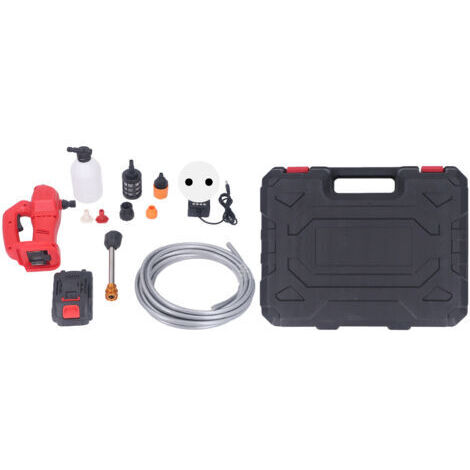 BUNTHAUS Cordless Pressure Washer 350PSI 9m Range 60W Portable Battery Powered High Car Cleaner 100‑240V EU Plug