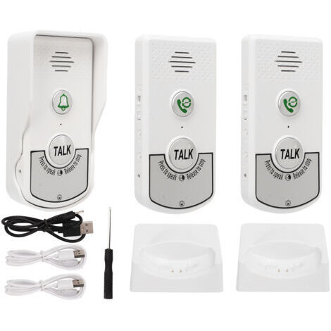 BUNTHAUS Councilles interphones sans fil Excellente puce 1000m Distance Intelligent Vocation blanche pour les maisons