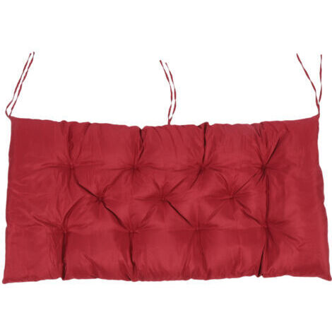 BUNTHAUS Coussin de banc intérieur/extérieur en coton PP imperméable et résistant au soleil, pour fauteuil suspendu, mobilier de jardin et canapé deux places, couleur rouge bordeaux.