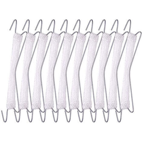 BUNTHAUS Crochets de support de tomate en acier galvanisé – Lot de 12 crochets avec 10m de corde nylon – Résistants à la rouille et à la corrosion