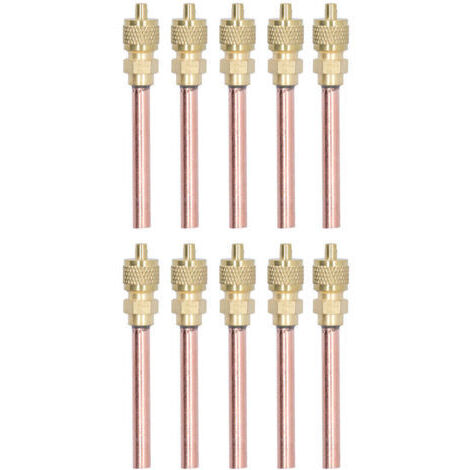 BUNTHAUS Cryfokt Valve de Service de Plomberie 10 Pièces Valve de Recharge Facile à Installer pour la Réparation de la Climatisation Domestique