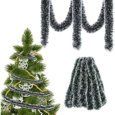 BUNTHAUS Decoration Noel,10M Guirlande Sapin Artificiel,Guirlande Noel Sapin,Guirlande Escalier Noel,Guirlande Verte,Guirlande De Noel,Guirlande De Sapin,Noel Et Festivals,pour Escalier Et Interieur E