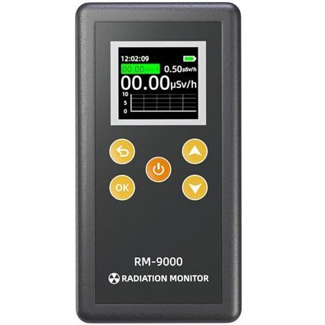 BUNTHAUS Détecteur de rayonnements par compteur Geiger  Dosimètre portable pour la détection des rayons X gamma et bêta  0,01100 μSv/h, écran LCD, alarme réglable, enregistreur de données  Dispositif 