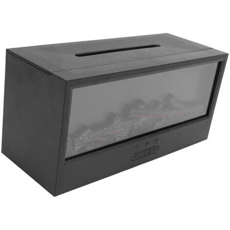 BUNTHAUS Diffuseur d'huiles essentielles effet cheminée 3D, 150 ml, lumière colorée, USB, silencieux, avec télécommande et minuterie, pour chambre à coucher
