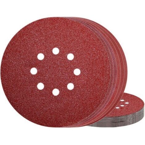 BUNTHAUS Disque de Ponage 225 mm Papier Abrasif 8 Trous Grain 2000 pour Ponceuse Murale 30PCS
