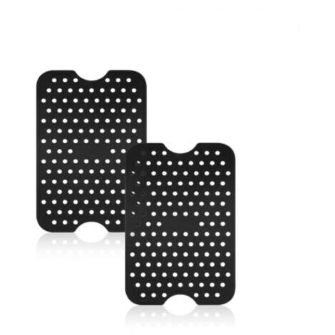 BUNTHAUS Doublure de Friteuse à Air,2pcs Tapis de Friteuse à Air en Silicone Doublures de Friteuse à Air Réutilisables pour Four,Friteuse à Air Chaud,Réutilisa