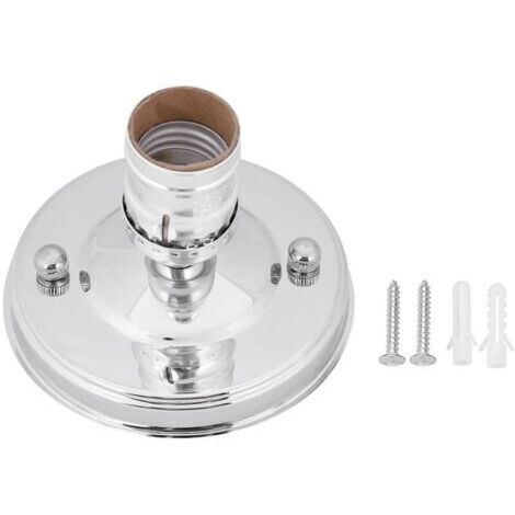 BUNTHAUS Douille à vis pour ampoule suspendue industrielle vintage E26/E27, support de lampe, argent