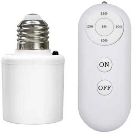 BUNTHAUS Douille de lampe avec interrupteur à minuterie intelligent sans fil et télécommande, douille de lampe multifonctionnelle 220V E27.