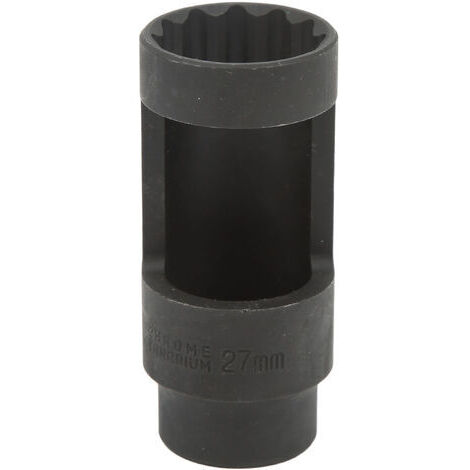 BUNTHAUS Douille d'injecteur diesel 1/2 pouces, 27 mm, 12 points en acier au chrome vanadium universel pour voitures