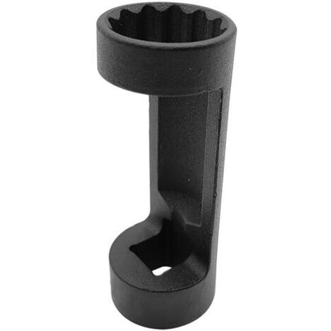 BUNTHAUS Douille pour écrou de jambe de force, douille de suspension 12 pans, entraînement 1/2 pouce, outil de réparation automobile (18 mm, noir)