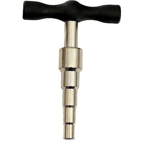 BUNTHAUS Ébavureur d'étalonnage en T pour tube composite multicouche : mandrin d'étalonnage en métal (16, 20, 25, 32 mm) Calibrage de tubes PEX Multicalibrage Restauration du diamètre