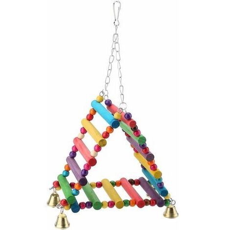BUNTHAUS Échelles d'oiseaux colorées, échelle, Jouets de Perruche en Bois pour Oiseaux