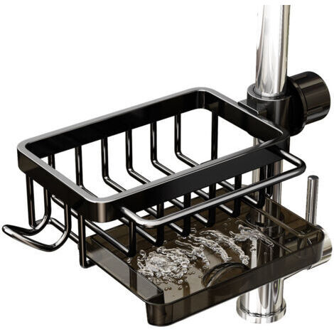 BUNTHAUS Égouttoir de robinet multifonctionnel  pour usage domestique, noir