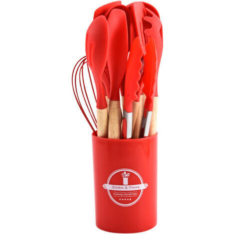 BUNTHAUS Ensemble de 12 ustensiles de cuisine , rouge