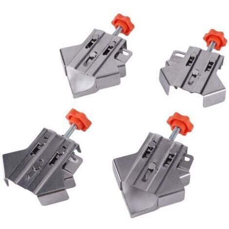 BUNTHAUS Ensemble de serre-joints d'angle en acier inoxydable, ouvrable et fermable, serre-joint à angle droit réglable à 90 degrés, adapté au travail du bois