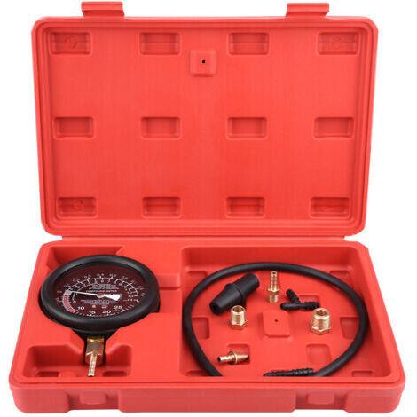 BUNTHAUS Eosnow Pompe à carburant sous vide et testeur de vide pour moteur de voiture, jauge de diagnostic de pression de carburateur, testeur de fuite