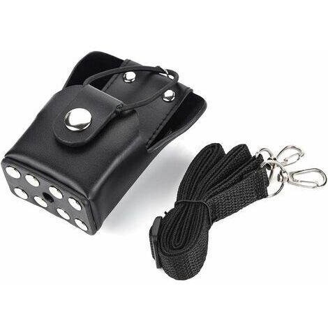 BUNTHAUS Étui Radio Support Radio, Housse en Cuir pour Motorola GP328plus/GP338plug/GP344/GP388 Sac Radio Talkie-walkie Durable résistant à l'usure avec Lanyar