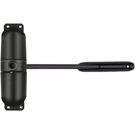 BUNTHAUS Ferme-porte en acier massif  Ressort de traction noir pour intérieur et extérieur  Fermeture automatique  À visser pour le jardin