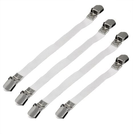 BUNTHAUS Fixations pour Housse de Planche à Repasser en Fer Blanc, 4 pièces Clips pour Housse de Planche à Repasser, draps et nappes