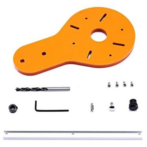 BUNTHAUS Gabarit de coupe circulaire pour défonceuse à bois électrique Coupe-bois Travail du bois Fraise Cercle Groove Accessoires Outil (A : 1-70 cm)