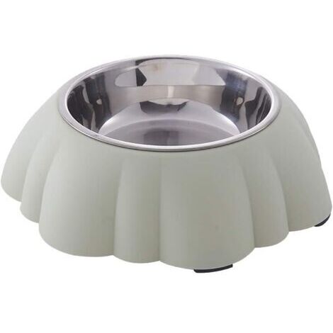 BUNTHAUS Gamelle en acier inoxydable en forme de citrouille pour chien et chat avec design anti-déversement pour nourriture et eau pour animaux de compagnie de petite taille 21,5 x 6,5 cm (vert)-Ensol