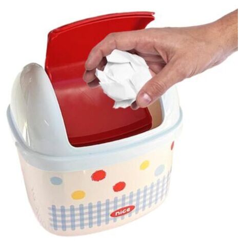 BUNTHAUS Generisch Mini poubelle de bureau avec couvercle pour postes de travail Poubelle pour bureau, dortoir, cuisine, chambre à coucher, intérieur et extérieur, plan de travail