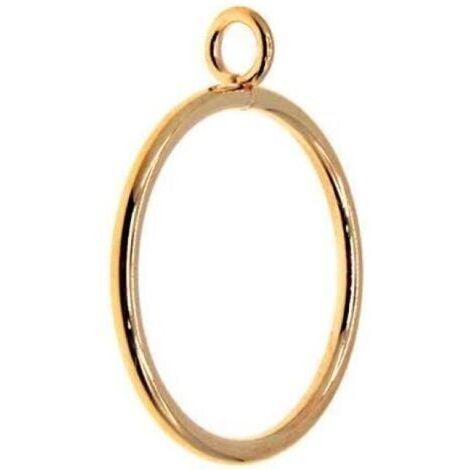 BUNTHAUS Gold,20PCs Curtain Rings, Drapery Curtain Rings with Eyelet 1.77 inch Inner Diameter Metal Roman Drape Sliding Hanging Rings for Rods Hanger Accessories.