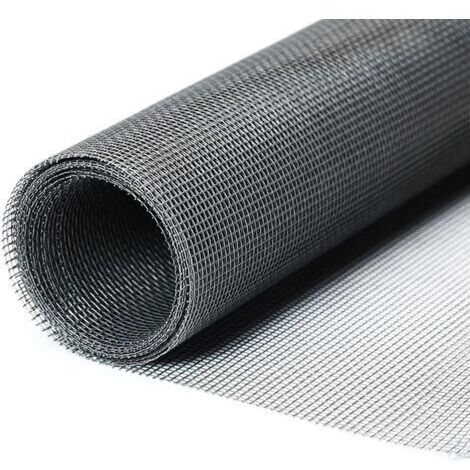 BUNTHAUS Gris Moustiquaire Fenêtre 250 cm x120cm,Moustiquaire,Rouleau Moustiquaire,Recoupable Aux Dimensions Souhaitées Anti Insectes Pour Porte Fenêtre Baie Vitrée