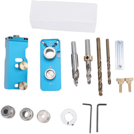 BUNTHAUS Guide de perçage pour profilés en aluminium, positionnement précis, avec curseur pour les séries 20, 30 et 40.
