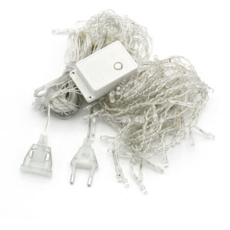BUNTHAUS Guirlande LED Noël Lumineuse RideauLeds Noël Rideau Lumineux Decoration Fenêtre, Noël Mariage Anniversaire Maison Patio （ 3.5m 96 lampe）