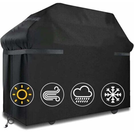BUNTHAUS Housse de barbecue étanche 145x61x117cm – Tissu Oxford 420D résistant à la déchirure – Imperméable et anti-UV – Sac de rangement inclus