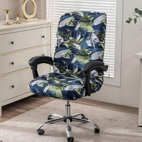 BUNTHAUS Housse de Chaise de Bureau Extensible, Housse de Chaise d'ordinateur de Bureau,Housse de Chaise rotative Amovible et Lavable pour Bureau et Chambre à Coucher