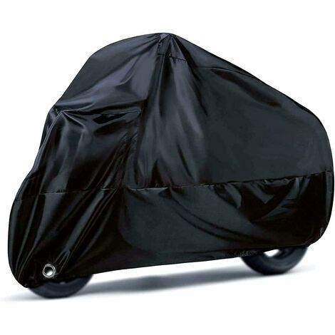 BUNTHAUS Housse de Moto, 190T Housses de Moto étanches avec Trous de Verrouillage, Housses de Protection Anti-Poussière UV pour L'intérieur et L'extérieur avec Sac de Rangement, 245 X 105 X 125 cm