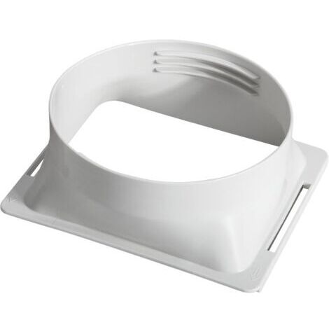BUNTHAUS Interface de Tuyau de Conduit D'échappement Climatiseur Adaptateur, 150mm/5.9in Embout Climatiseur Mobile, Raccord pour Tuyau D'évacuation Climatiseur, Portable ABS Carré vers Rond, Fileté Un