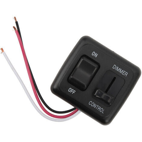 BUNTHAUS Interrupteur à bascule 12 V CC avec variateur côté haut pour bande LED/halogène/incandescente pour camping-car, voiture, camion