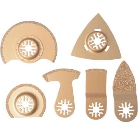 BUNTHAUS Jeu de lames de scie oscillantes Lame multi-outils universelle à dégagement rapide à haute efficacité pour bois, métal, plastique
