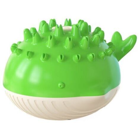 BUNTHAUS Jouet à mâcher pour chien, jouet pour animaux de compagnie, jouet électrique pour chien, brosse à dents molaire, jouet flottant pour jeu interactif à mâcher agressif (vert)