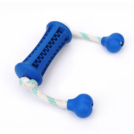 BUNTHAUS Jouet à mâcher pour chien Pet Toys boule de dents portant une corde résistante à la morsure 9x37cm（ bleu marine）